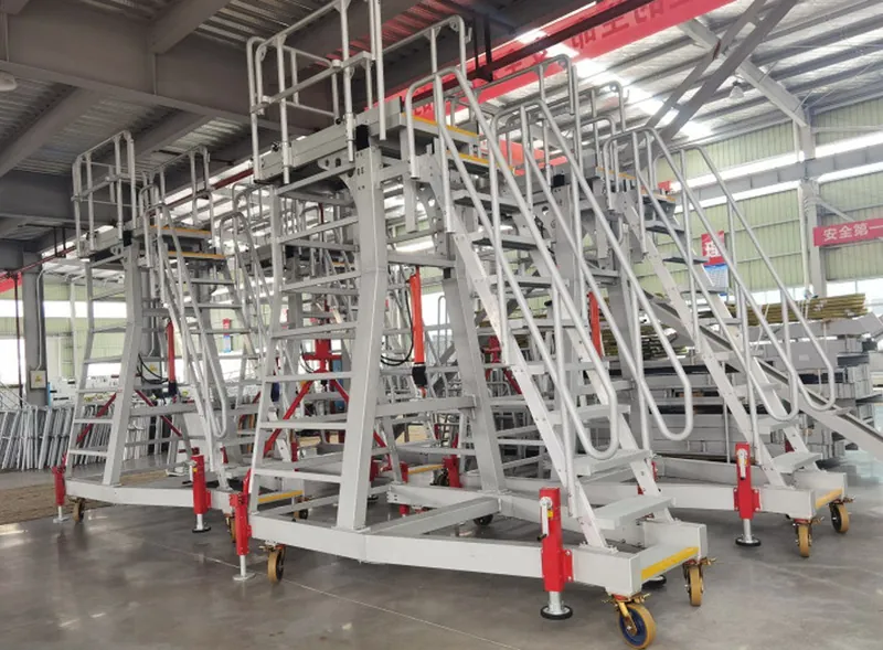 Hydraulic height-adjustable platforms