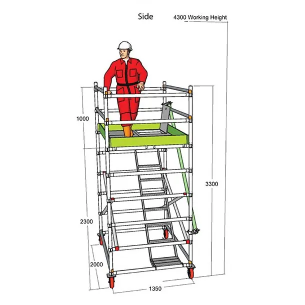 3D view of the 4.3 m double-width tower build guide