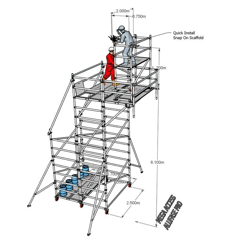 Design drawing of a 6 metre cantilever tower at Nu Sentral