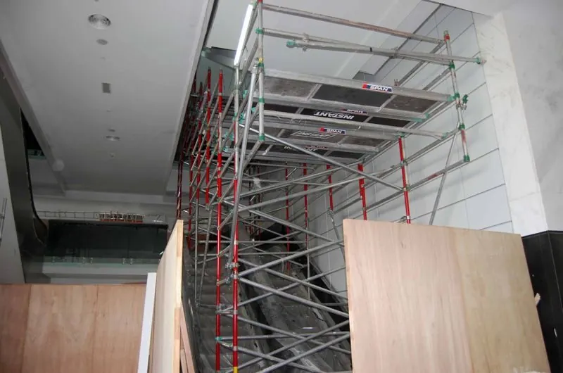 Escalator tower on site at CIMB