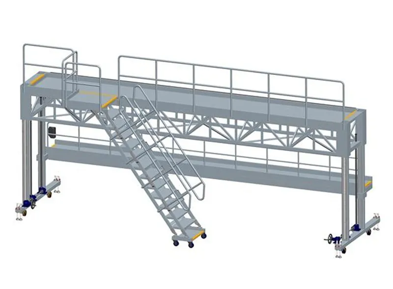 3D view of a fuselage maintenance dock