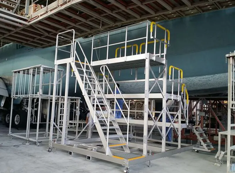 Fuselage dock in a hangar