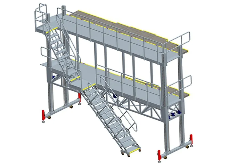 Two-level fuselage dock