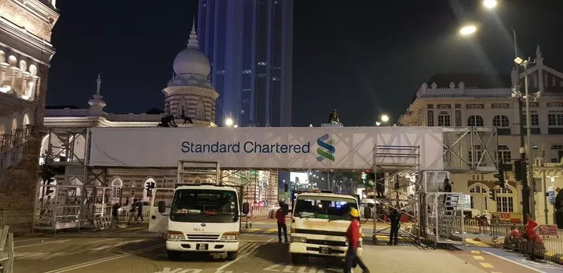 Super Bridge over a road for KL Marathon 2018
