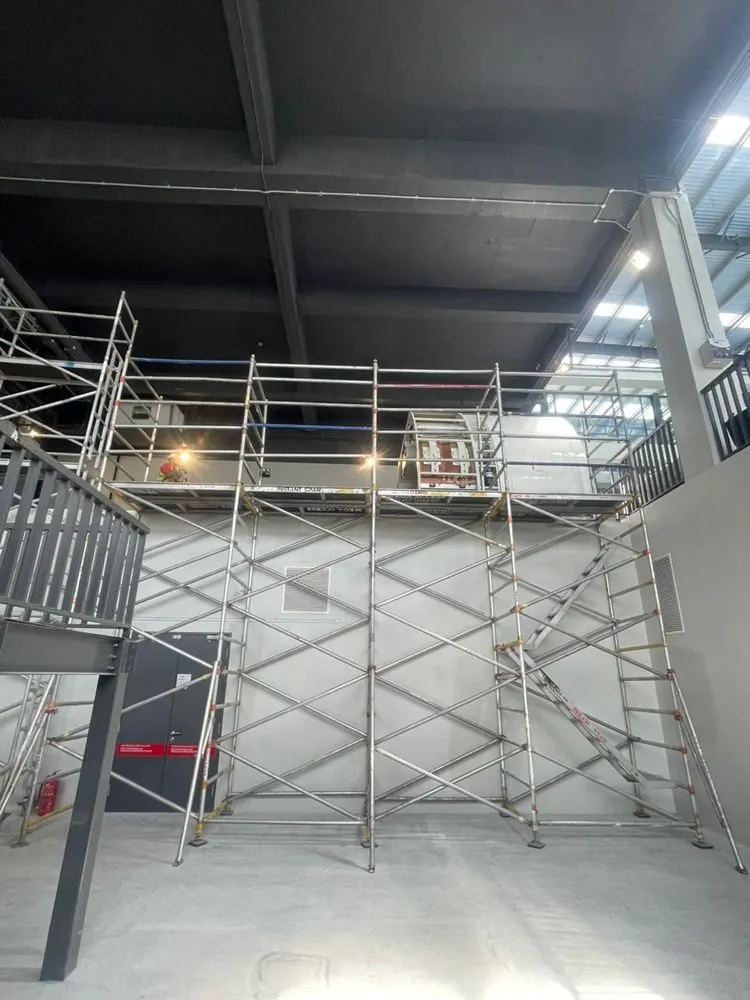 Stepped towers indoors at MAS Academy