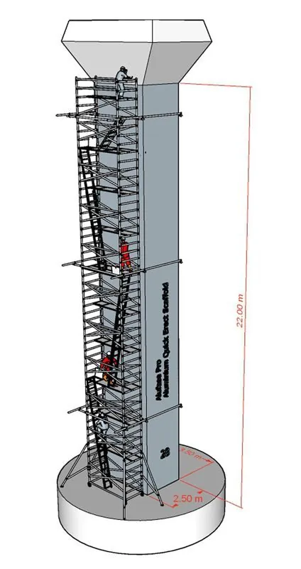 Design drawing of a high tower at Penang Second Bridge
