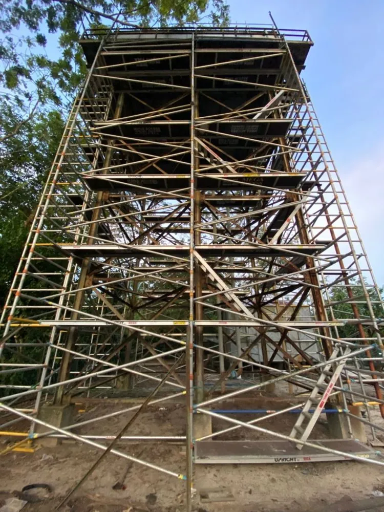 Tall stepped tower against the sky at FFM Perak