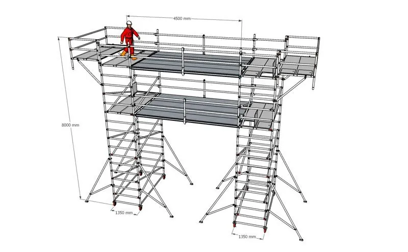 Design drawing of a 3 metre span skybridge