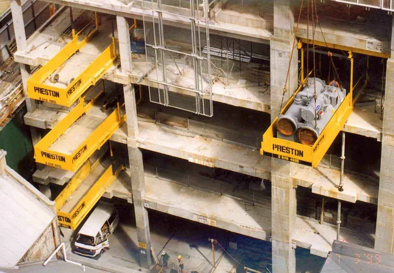 Superdecks stacked up a building