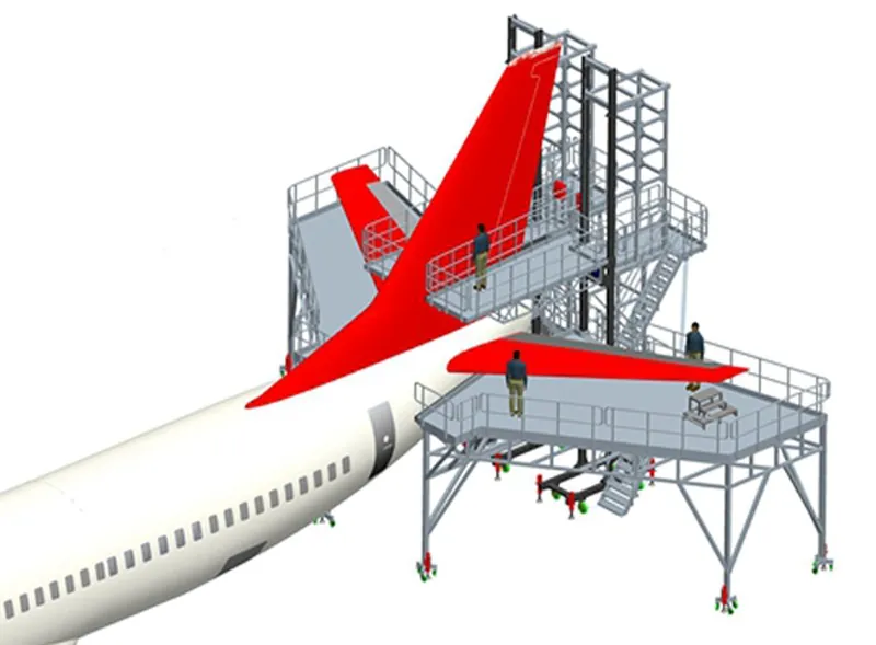 3D view of a tail dock
