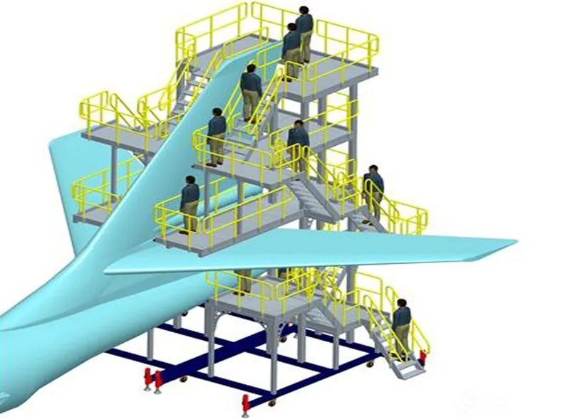 3D view of a tail dock around the tail fin