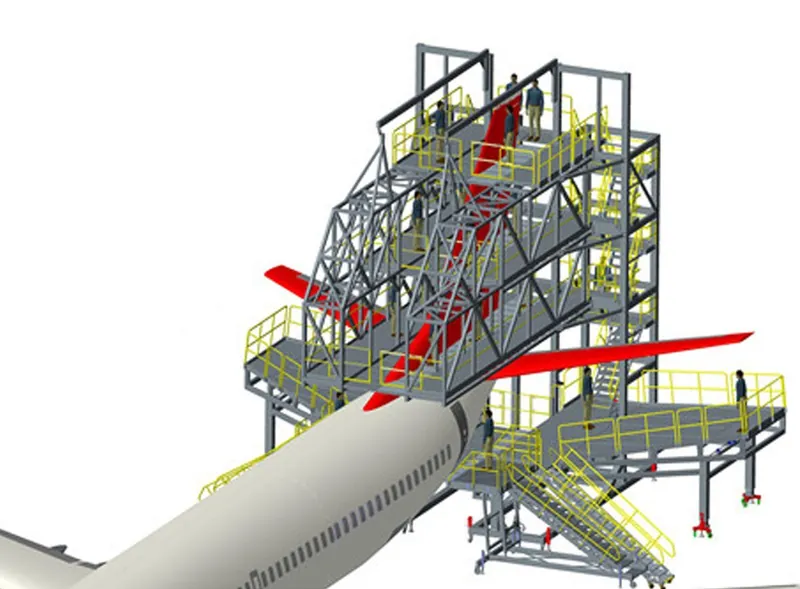 3D view of a tail dock for A320 and B737