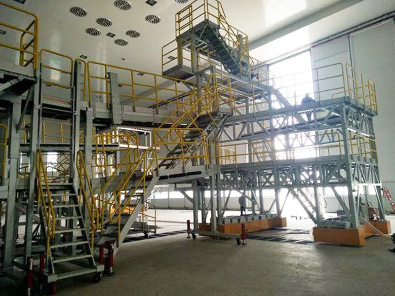 Tail dock structure in a hangar